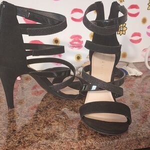 Elegant Black Strappy Heels